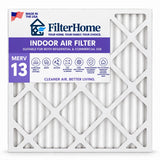 10x10x1 FilterHome MERV 13 pleated air filter for furnace and AC, made in the USA