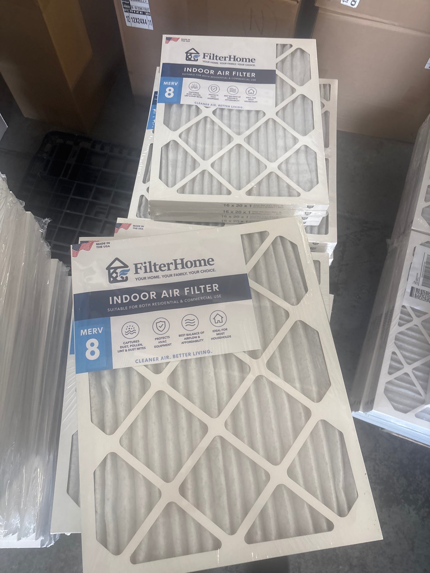 FilterHome MERV 8 HVAC & Furnace Air Filters